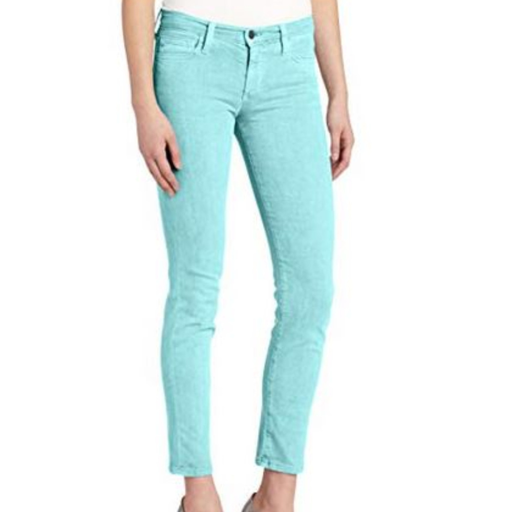 Joe's aqua blue straight ankle jeans 27.5in inseam
